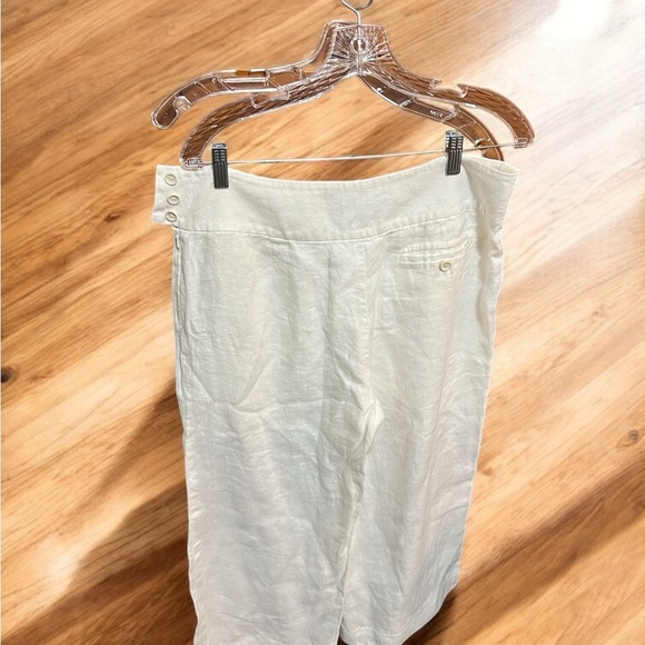 Ralph Lauren Lined White Linen Pants - Picture 4 of 6